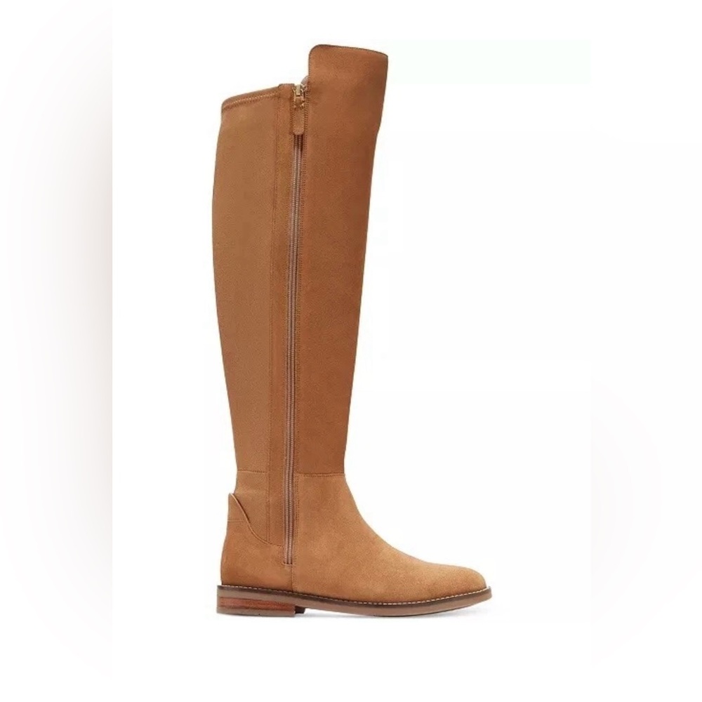 Cole Haan Suede Round Toe Knee-High Boots 6 NWOT